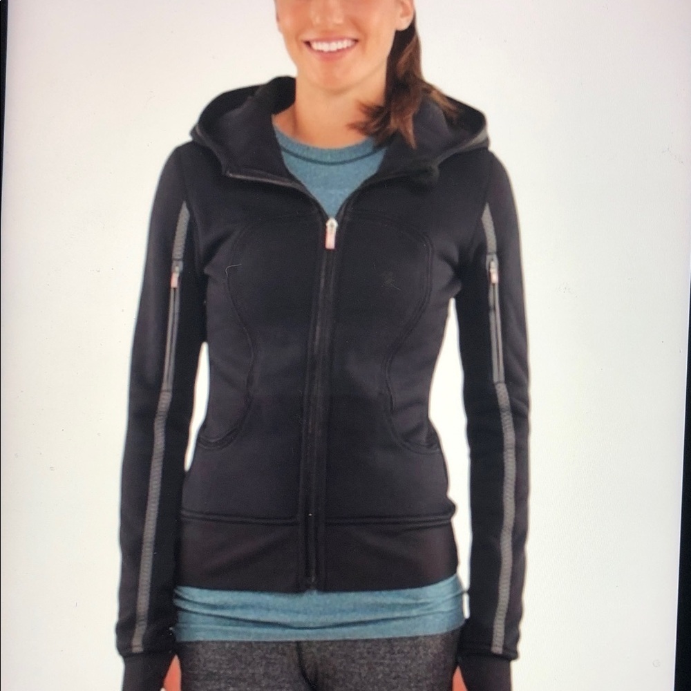 Lululemon Uba Hoodie Black Zip-up Size 4